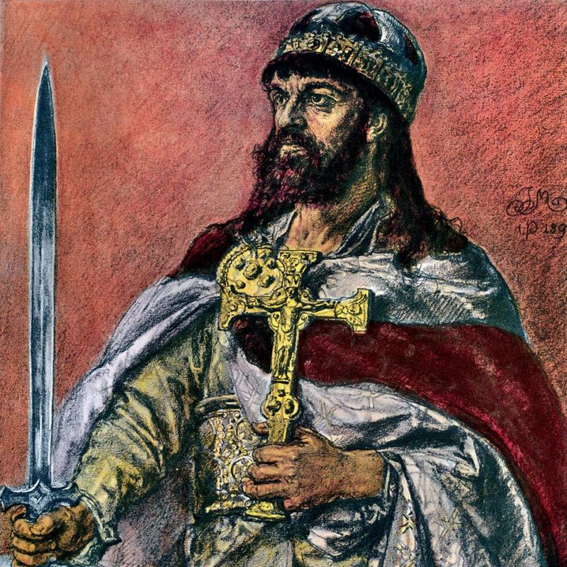 MIeszko I według Jana Matejki, obraz pokolorowany po śmierci malarza. Foto: domena publiczna